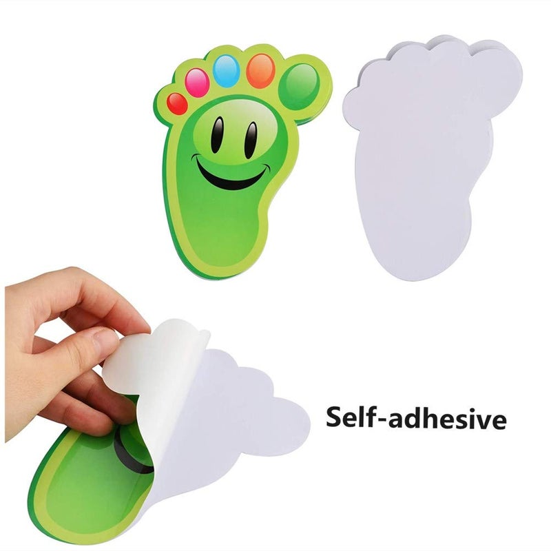 SZTLKHH 30 Pairs Kids Footprint Stickers for Classroom Lineup Spots Adhesive Vinyl Animal Stickers Social Distancing Floor Decals for Kids Nursery Floor Stairs Decor, - Image 3
